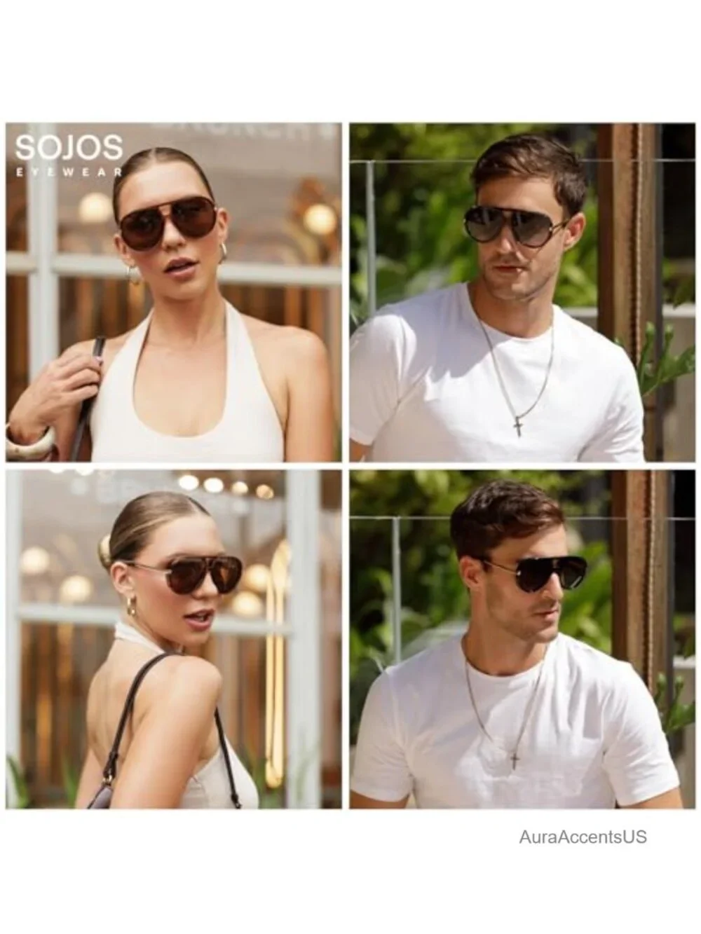 Retro Oversized Aviator Polarized Sunglasses UV Protection Shield